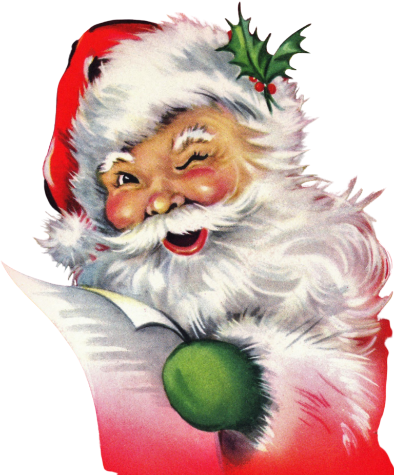 Santa reading his list